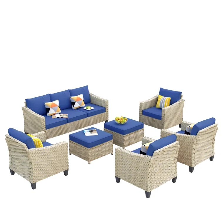 Camaria 7 - Person Outdoor Seating Group with Cushions