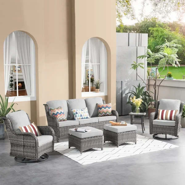 Guillen 5 - Person Outdoor Seating Group with Cushions