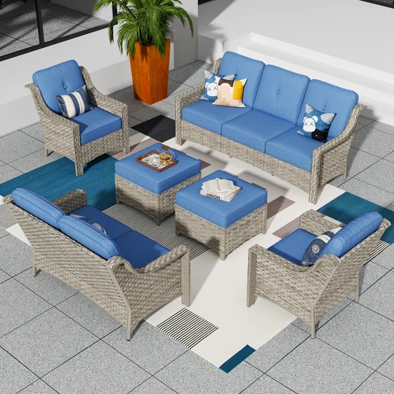 Elyja 7 - Person Outdoor Seating Group with Cushions