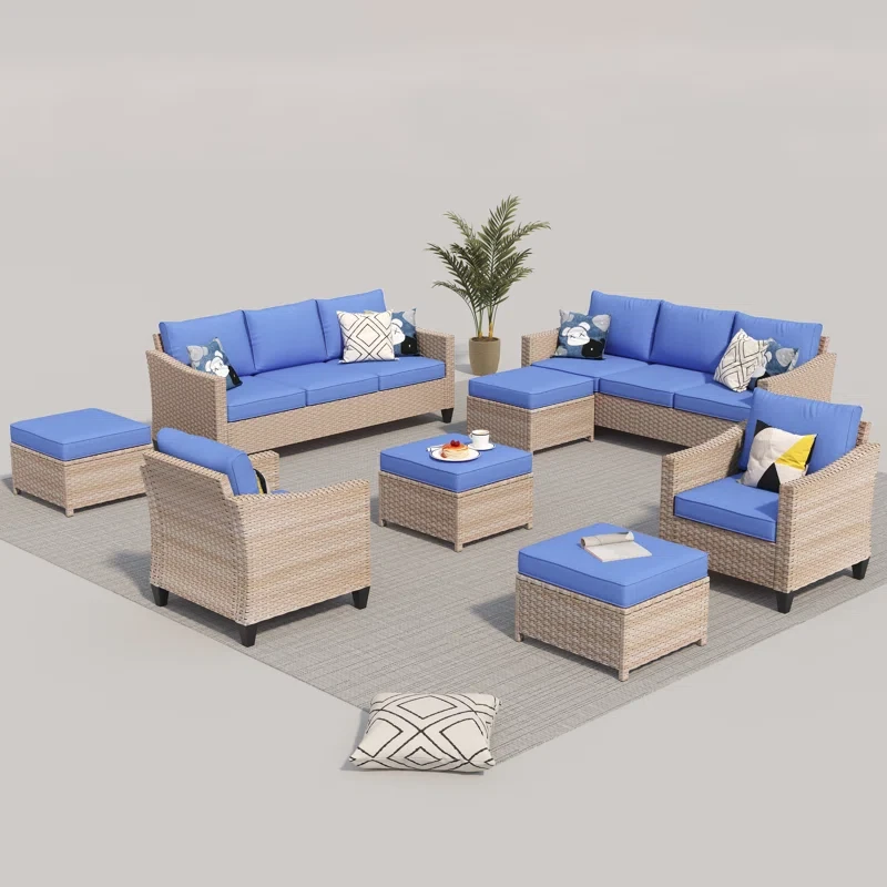 Ashonte 12 - Person Outdoor Seating Group with Cushions