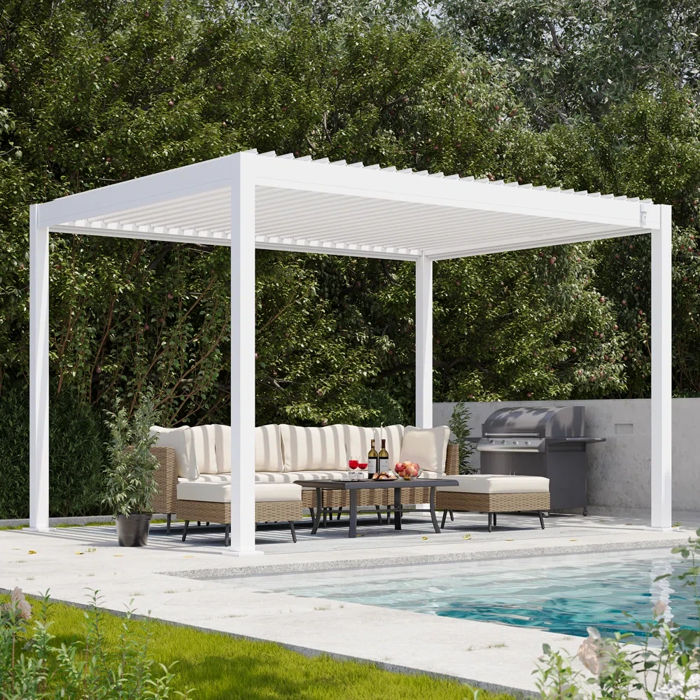 13 Ft. W x 10 Ft. D Metal Pergola