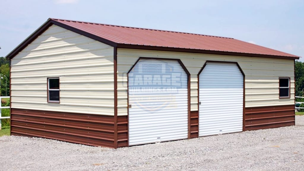 Metal Garages  24'x31' Vertical Roof Garage