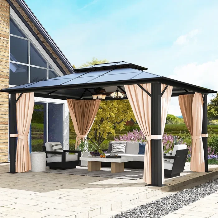 13 Ft. W x 10 Ft. D Metal Patio Gazebo