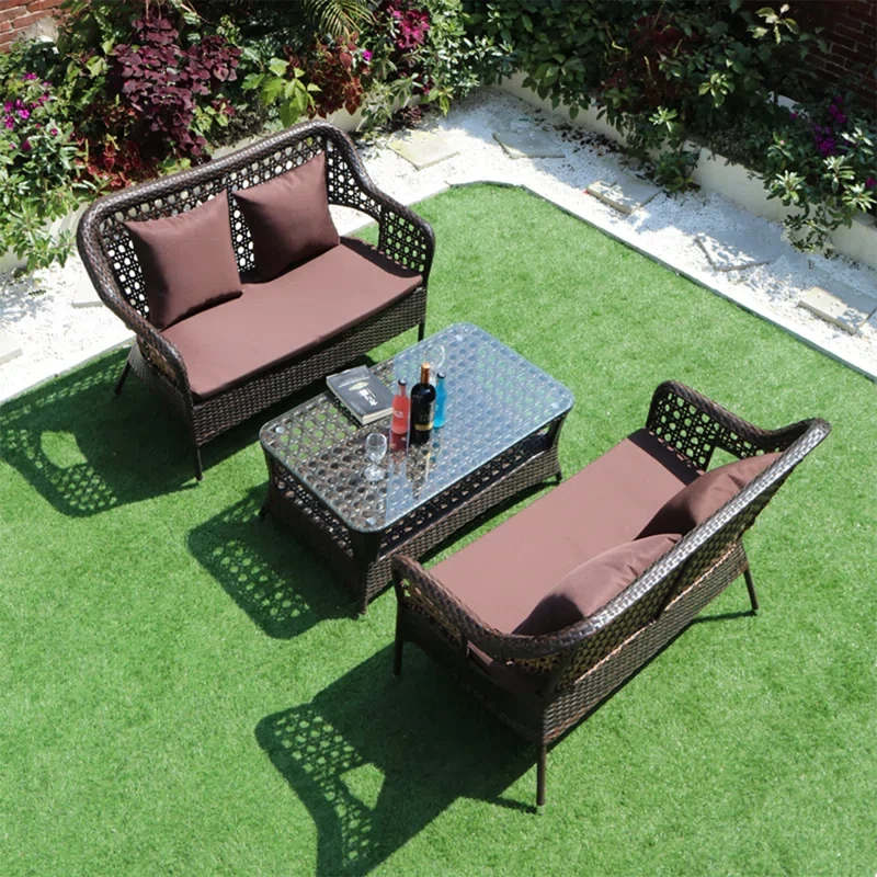 Maxson 4 - Person Outdoor Seating Group with Cushions