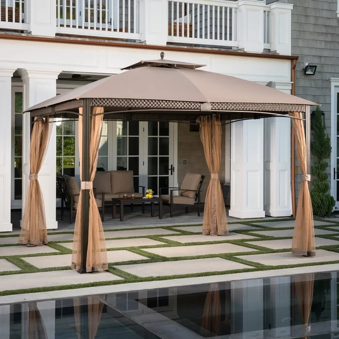 Aster 12 Ft. W x 10 Ft. D Metal Patio Gazebo