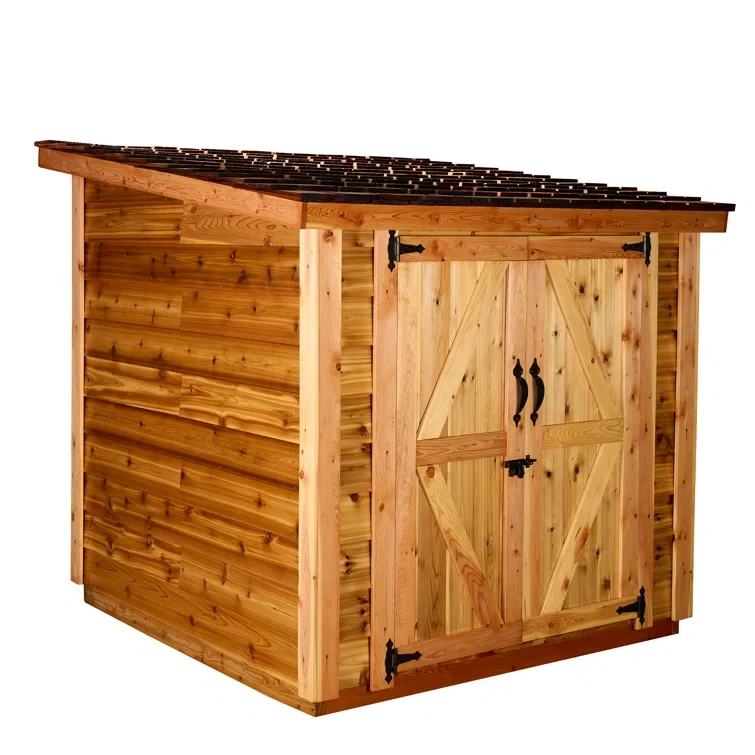 6 ft. W x 6 ft. D Solid Wood Storage Shed/Tool Shed/Bike Shed