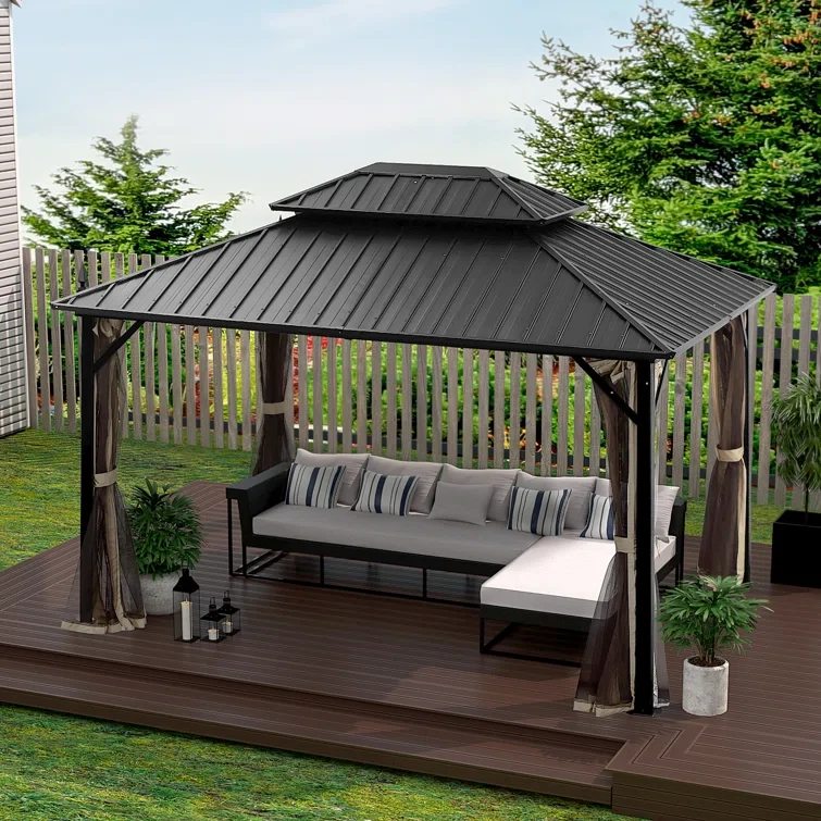 12 Ft. W x 10 Ft. D Aluminum Grill Gazebo