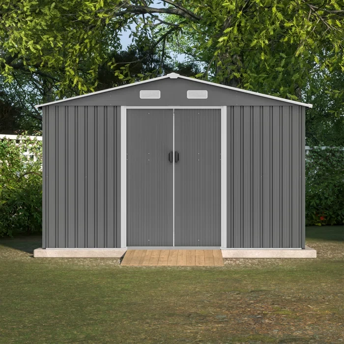 10 ft. W x 8 ft. D Metal Storage Shed