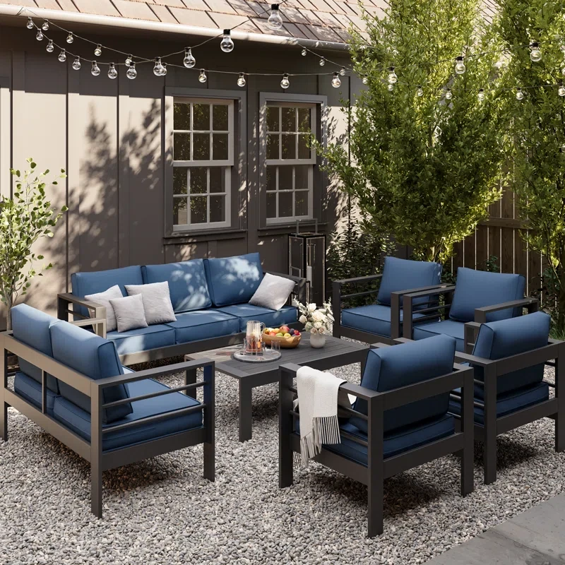 9 - Person Complete Patio Set With Cushions