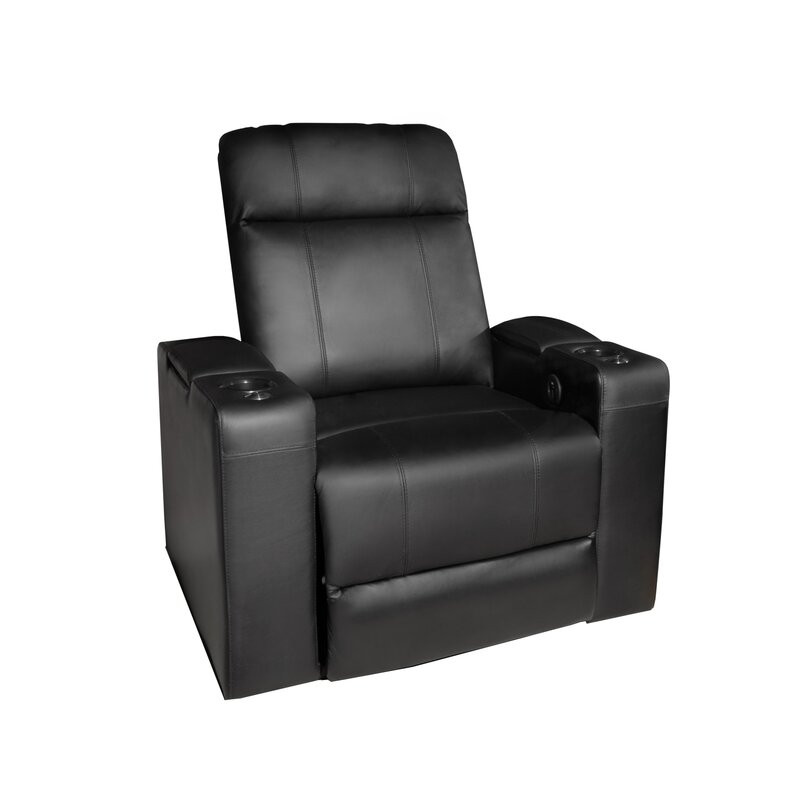 Leather Home Theater Seat with Cup Holder