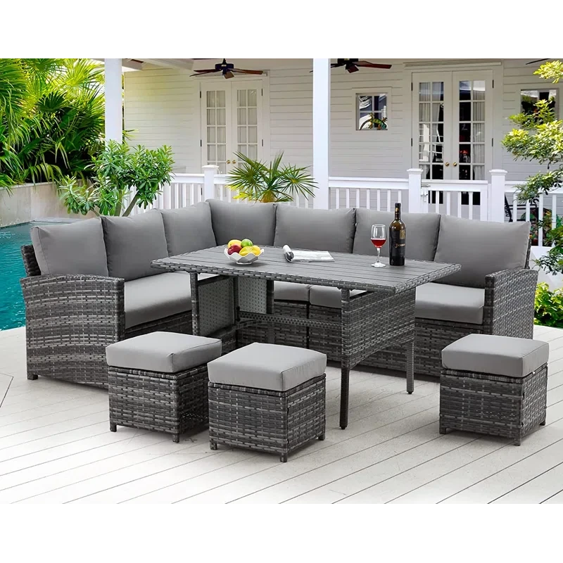 9 - Person Outdoor Seating Group with Cushions