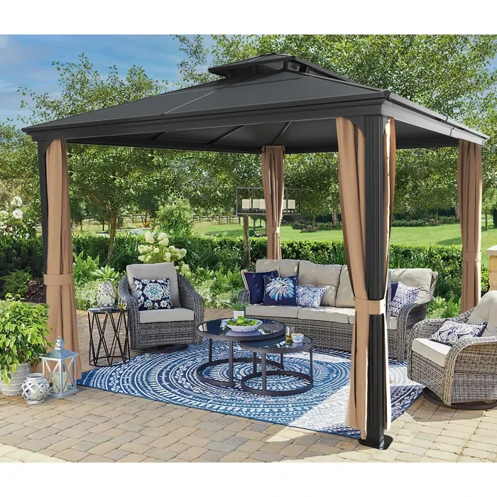 13 Ft. W x 9 Ft. D Metal Patio Gazebo