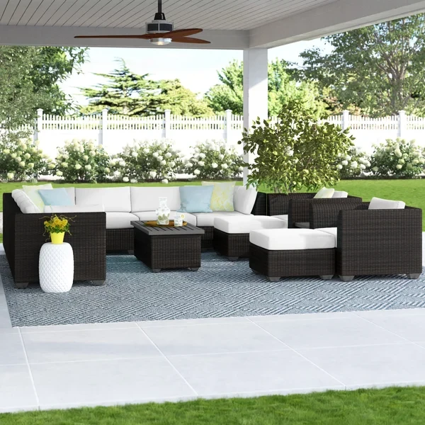 Anastase 9 - Person Outdoor Seating Group with Cushions