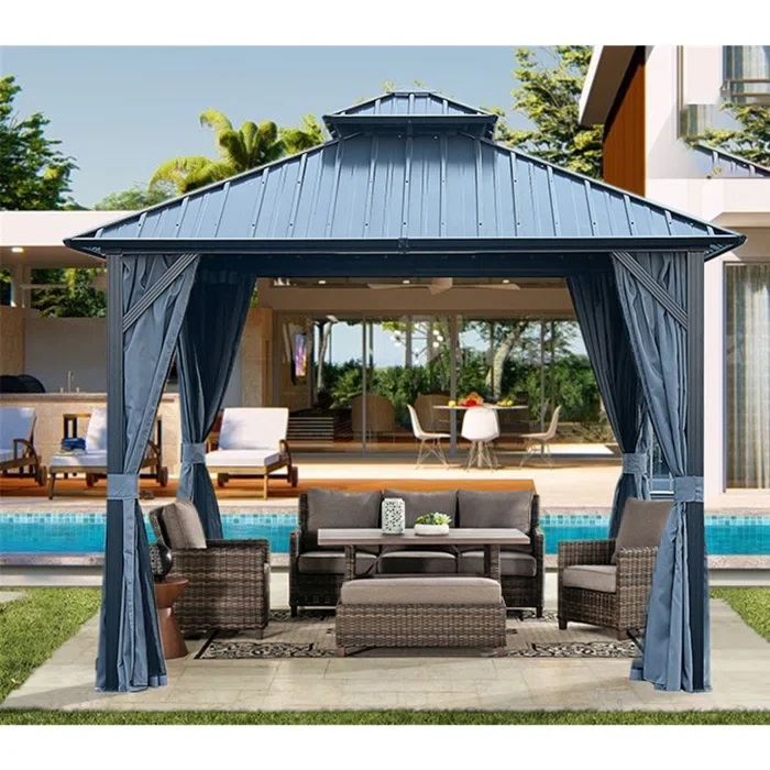 12 Ft. W x 12 Ft. D Aluminium Patio Gazebo Gazebo