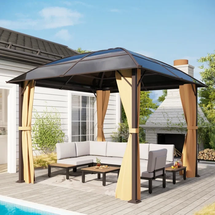 10 Ft. W x 10 Ft. D Metal Patio Gazebo