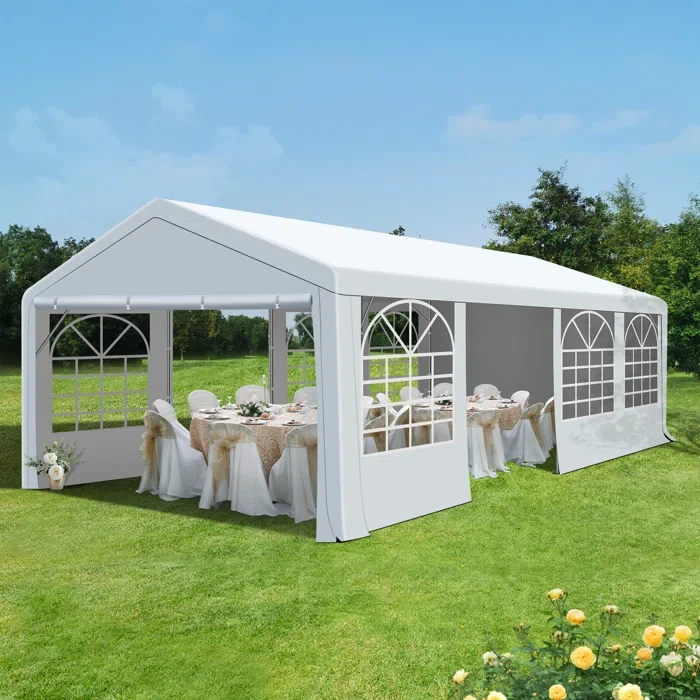 13 Ft. W X 26 Ft. D Outdoor Party Tent - Heavy Duty Removable Sidewall Wedding Tent