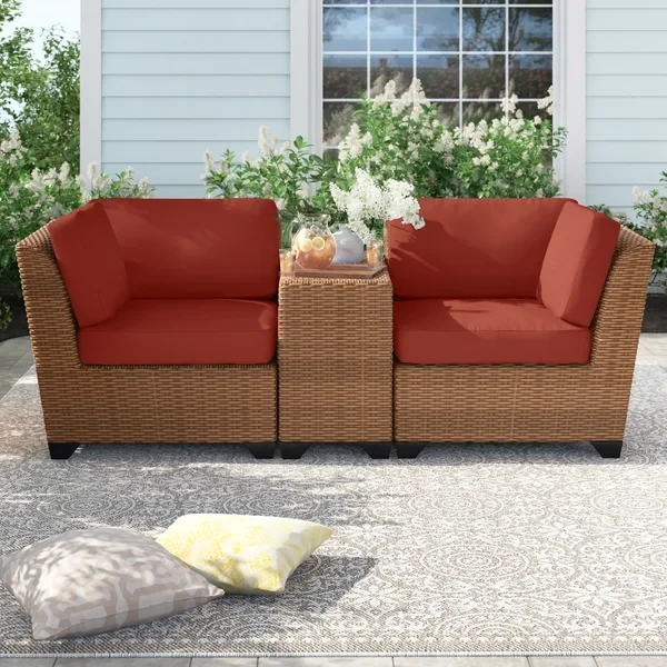 Ambroselli 2 - Person Outdoor Seating Group with Cushions