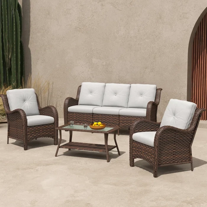 Altider 5 - Person Outdoor Seating Group with Cushions