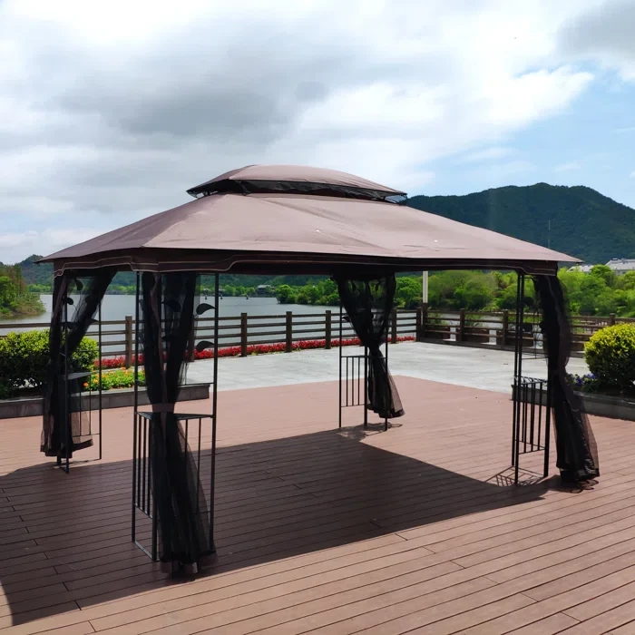 13 Ft. W x 10 Ft. D Metal Patio Gazebo