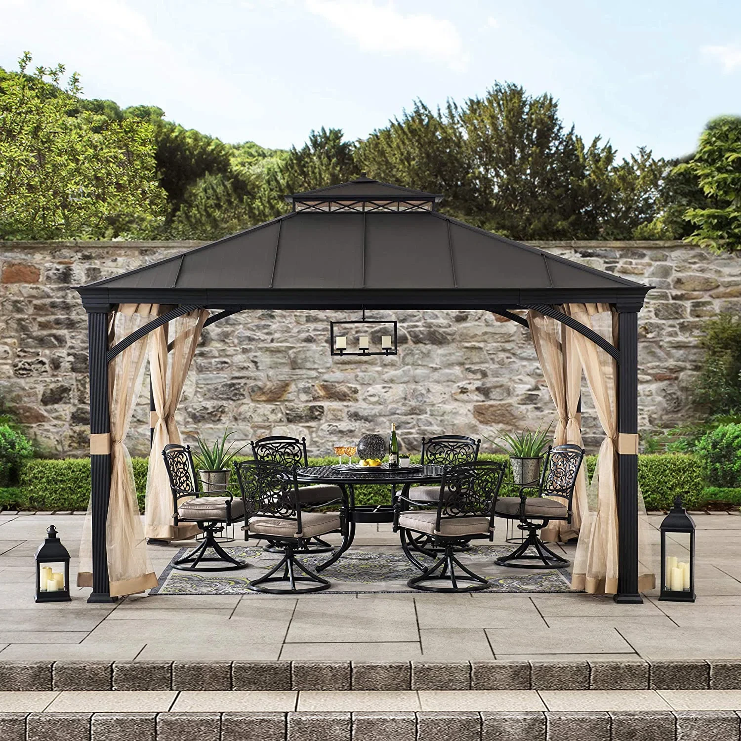 Sunjoy 11 Ft. W x 13 Ft. D Aluminum Patio Gazebo