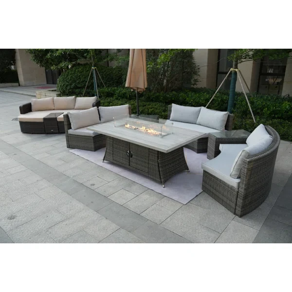 Alseepa 11 - Person Outdoor Seating Group with Cushions