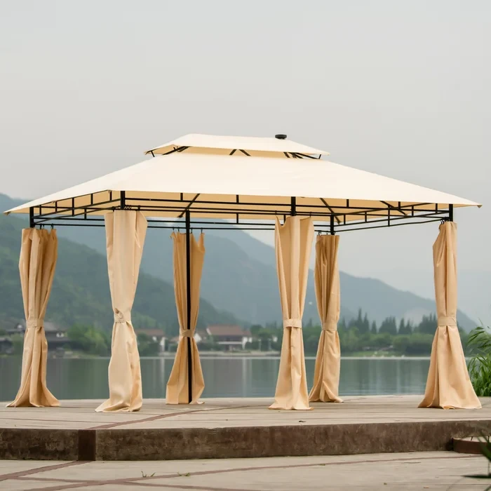 13 Ft. W x 10 Ft. D Metal Pop-Up Gazebo