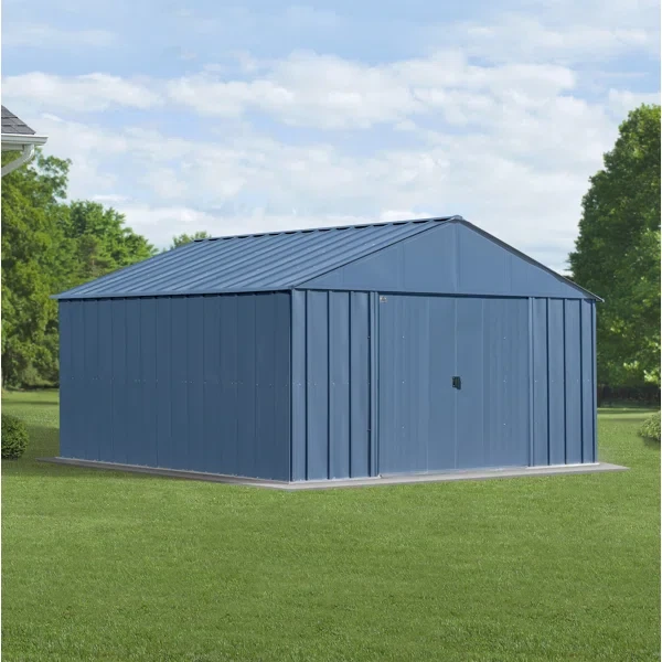 12 ft. W x 12 ft. D Galvanized Steel Storage Shed