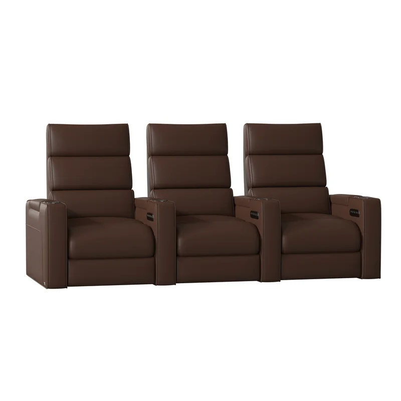 Dream HR Series Upholstered Power Reclining Home Theater Seating with Cup Holder