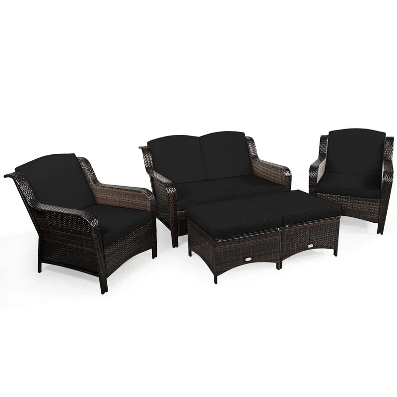 Aighan 6 - Person Outdoor Seating Group with Cushions