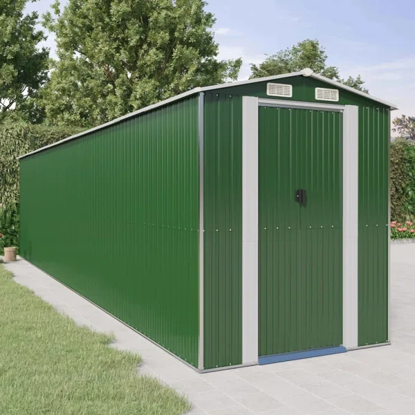 6ft. 4 in. W x 28ft. 1 in. D Galvanized Steel Storage Shed