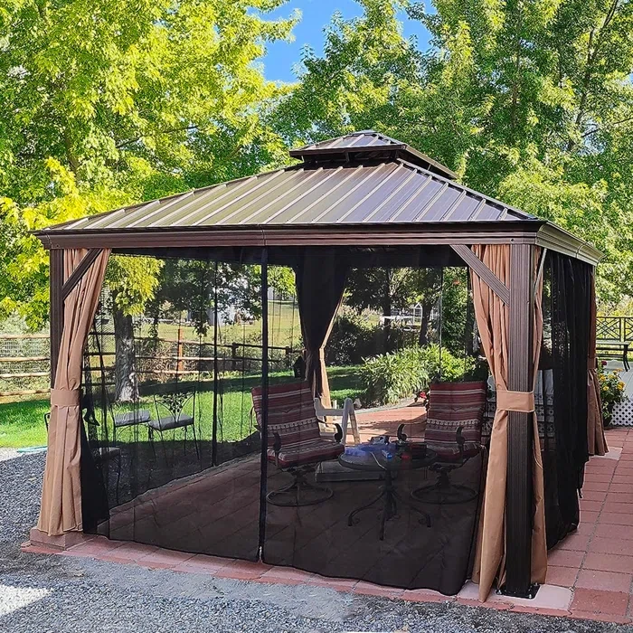 10' W x 14' D Aluminum Patio Gazebo