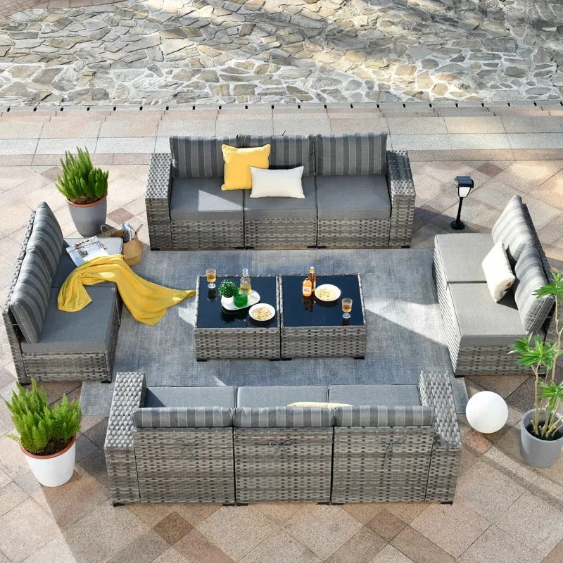 Demaurie 10 - Person Outdoor Seating Group with Cushions