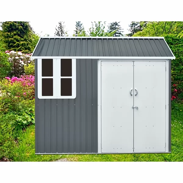 8 ft. 6 in. W x 5 ft. 7 in. D Metal Storage Shed