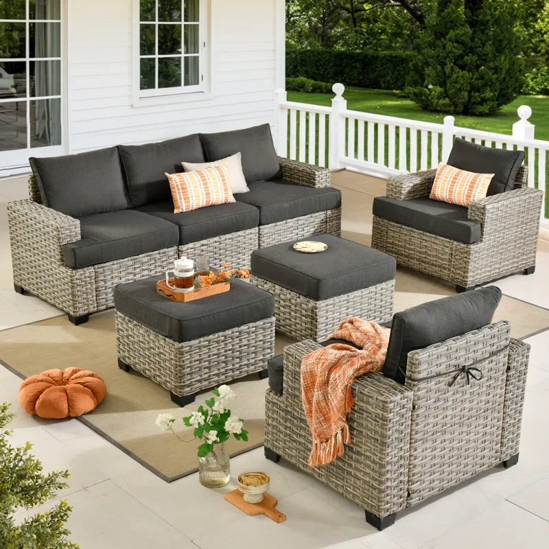 7 - Person Outdoor Seating Group With Cushions