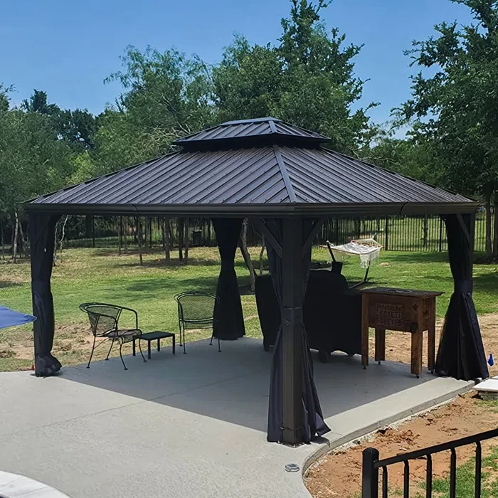 10 Ft. W x 14 Ft. D Aluminum Patio Gazebo