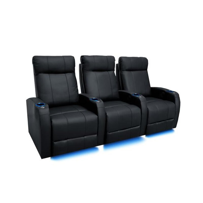 Leather Home Theater Seating with Cup Holder