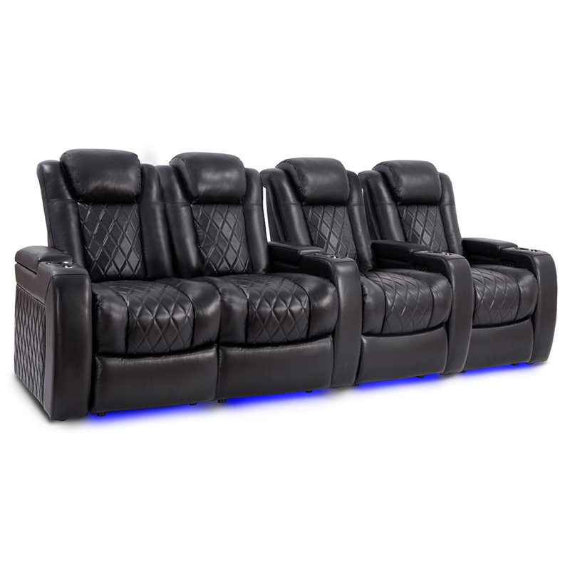 Leather Home Theater Seating with Cup Holder