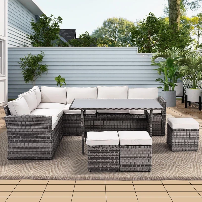 Merribrook 9 - Person Outdoor Seating Group with Cushions