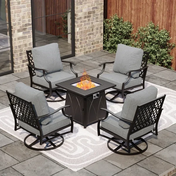 Guillen 2 - Person Outdoor Seating Group with Cushions