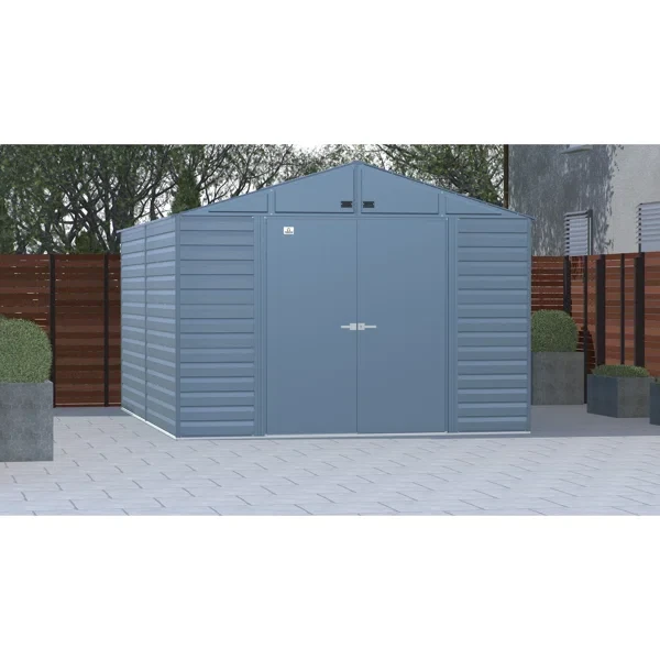 10 ft. W x 14 ft. D Steel Horizontal Storage Shed