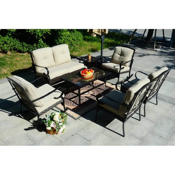 Amairany 6 - Person Outdoor Seating Group with Cushions