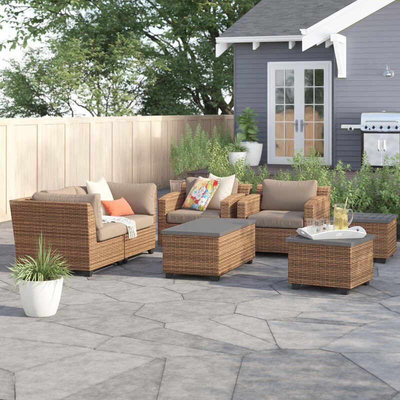 Ambroselli 4 - Person Outdoor Seating Group with Cushions