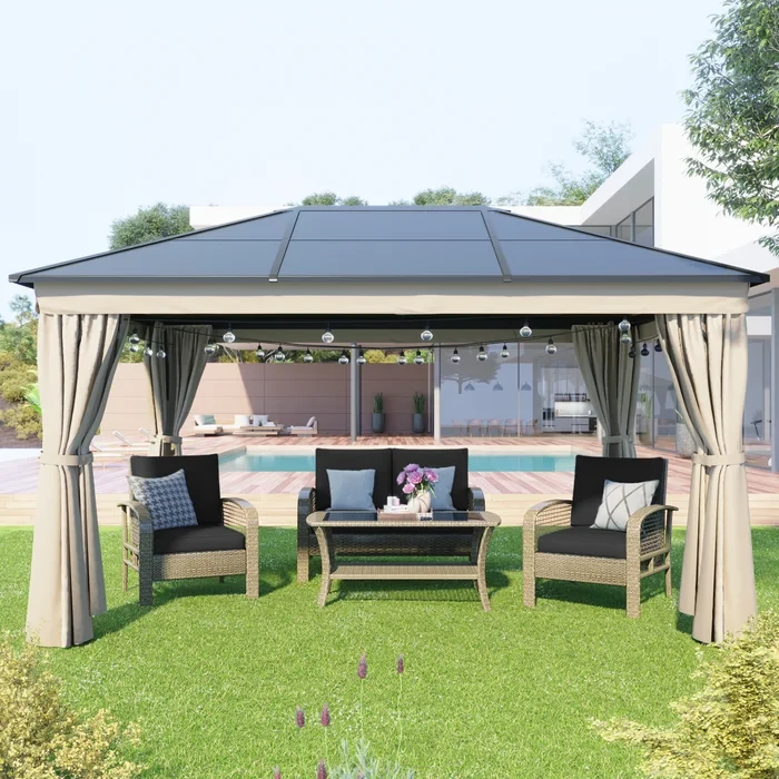 13 Ft. W x 10 Ft. D Aluminum Patio Gazebo