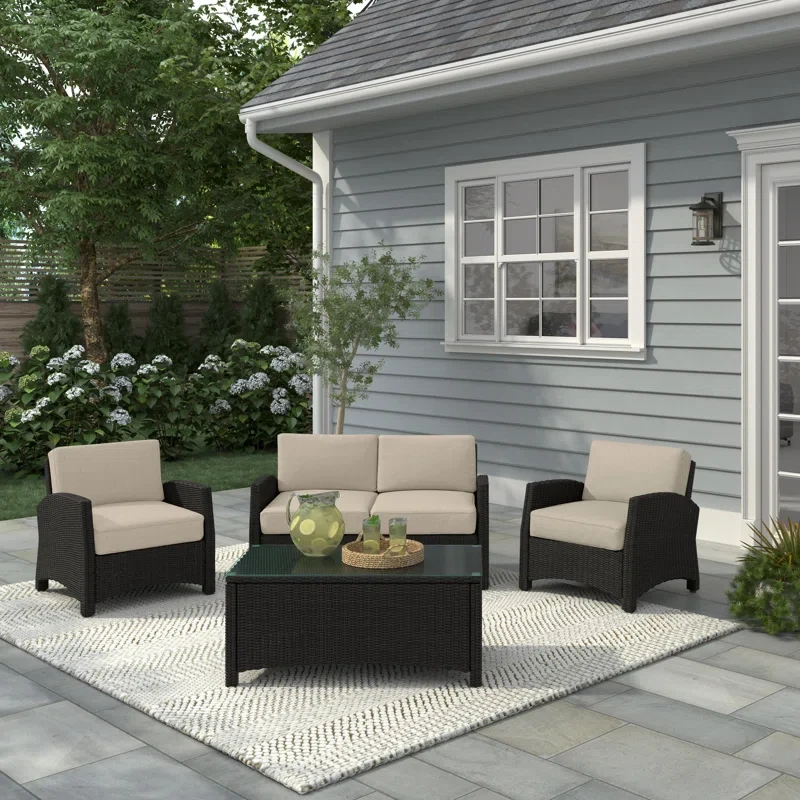 Ambria 4 - Person Outdoor Seating Group with Cushions