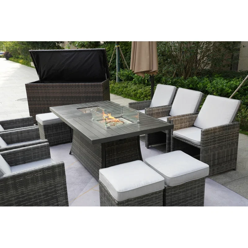 Aliaksey 10 - Person Outdoor Seating Group with Cushions