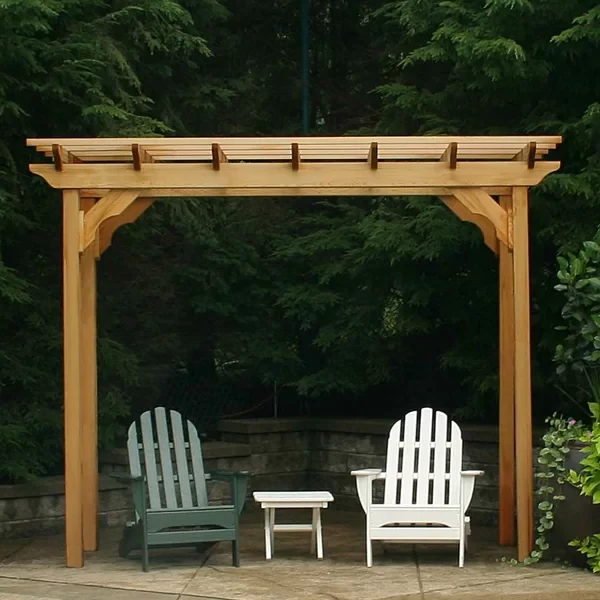 8 ft. W x 3 ft. D Tignall Solid Wood Pergola