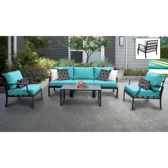 Analyssia 5 - Person Outdoor Seating Group with Cushions