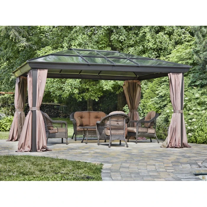 14 Ft. W x 10 Ft. D Aluminum Venus Patio Gazebo