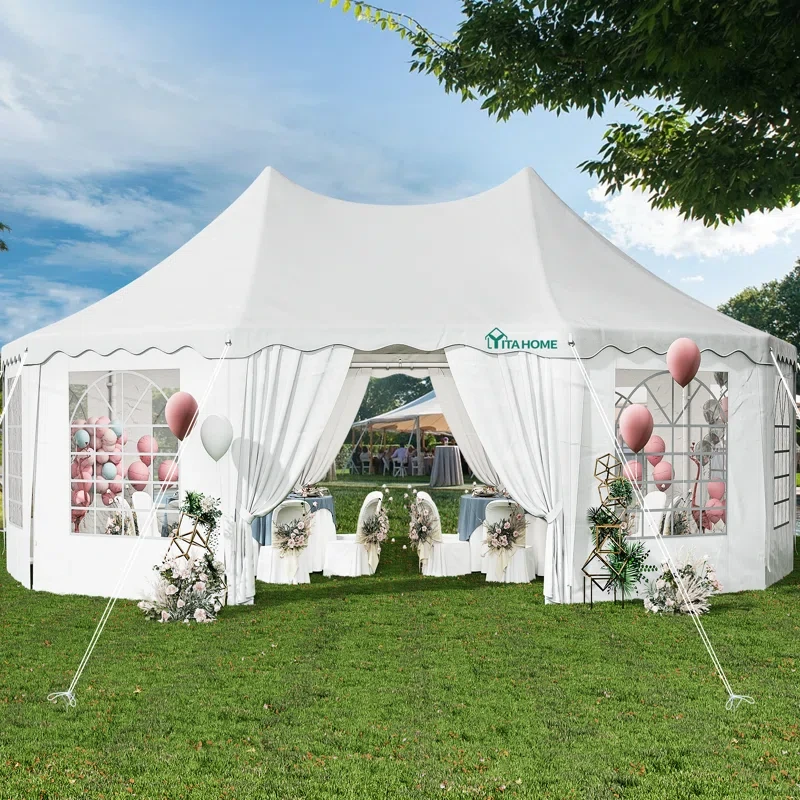 29.2' x 21.3' Steel Canopy Party Tent Heavy Duty Wedding Tent