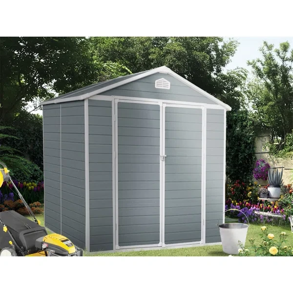 6 ft. W x 8 ft. D Polypropylene Plastic Storage Shed